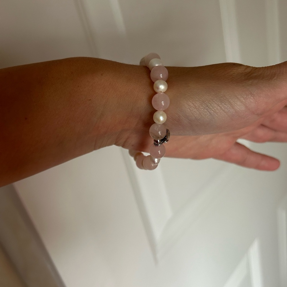 tjazelle pink and pearl bracelet one size - Picture 2 of 3